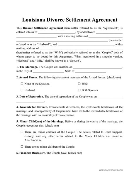 ldoe settlement|property settlement agreement louisiana.